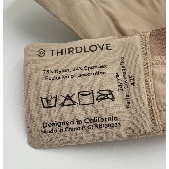 Thirdlove Bra Size 42F Classic Perfect Coverage Bra Taupe Underwire #2 - Picture 12 of 13